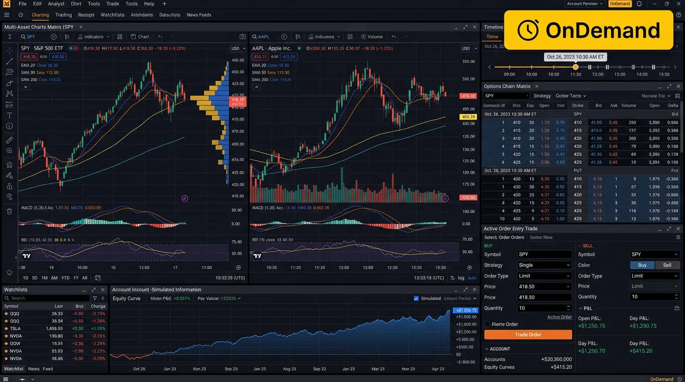 ThinkorSwim OnDemand Free Backtesting Interface